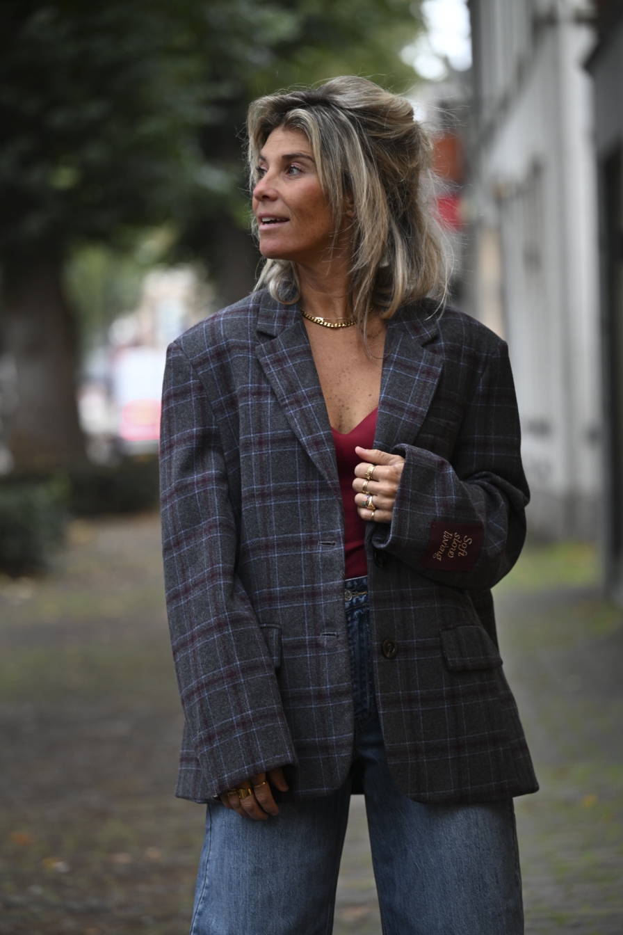 Blazer Mireille Grijs - Bordeaux